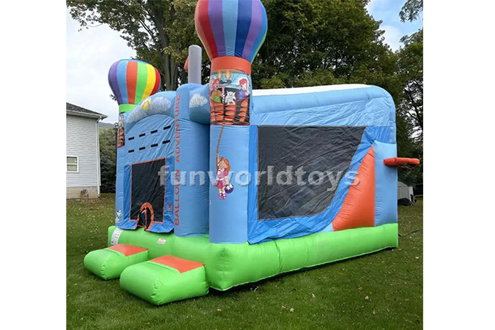 Inflatable balloon bounce house with slide FWZ287