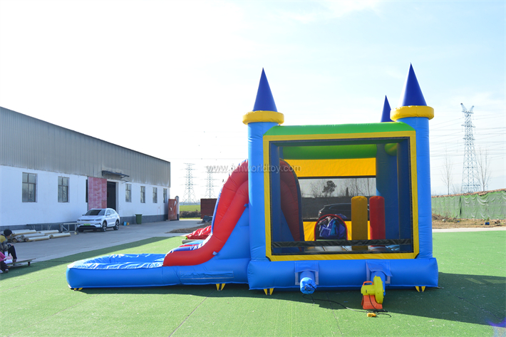 Blue Slide With Bounse House FWZ394