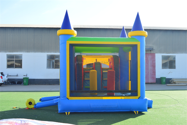 Blue Slide With Bounse House FWZ394
