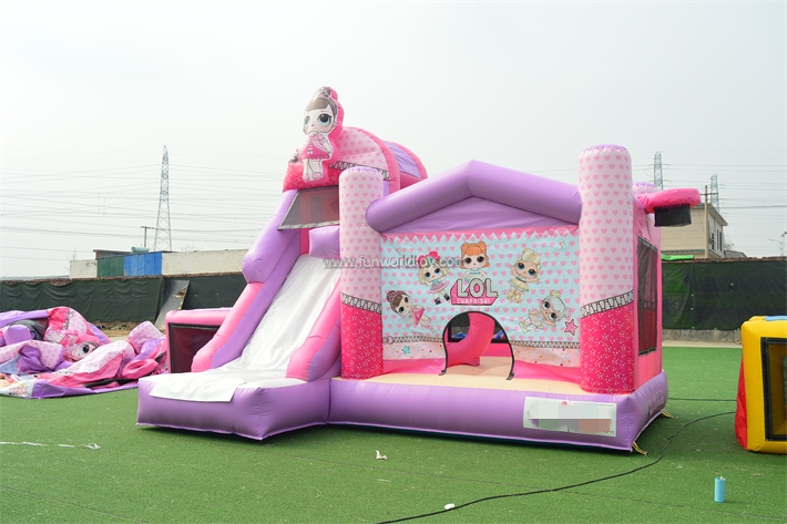 Surprise doll Bounce House With Slide FWZ398