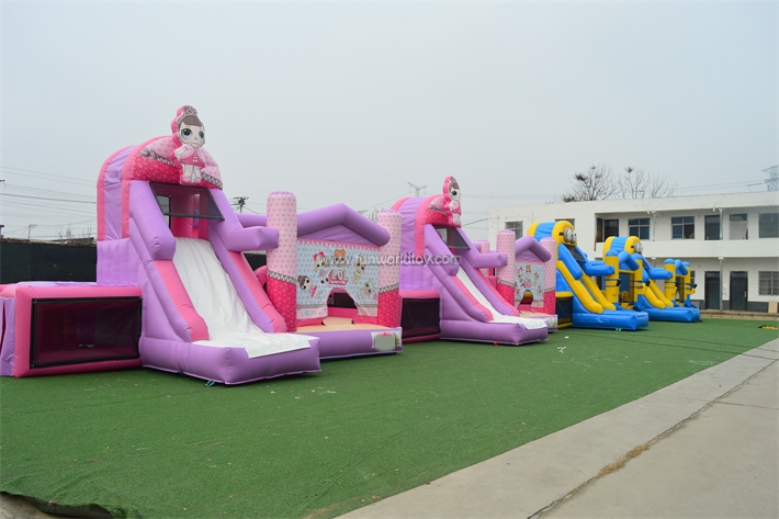 Surprise doll Bounce House With Slide FWZ398