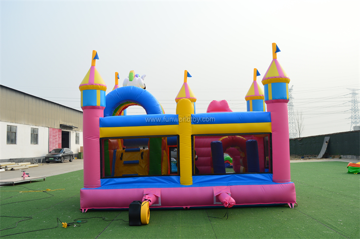 Unicorn Bounce House With Slide FWZ399