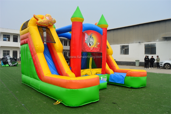 Tom And Jerry Bounce House With Slide FWZ400