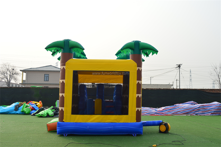 Palm Tree Bounce House With Slide FWZ402