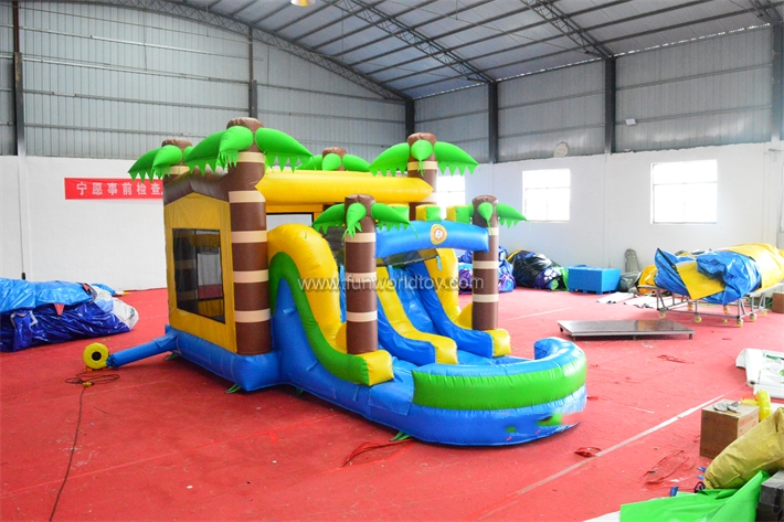 Palm Tree Bounce Castle Slide Combo FWZ405