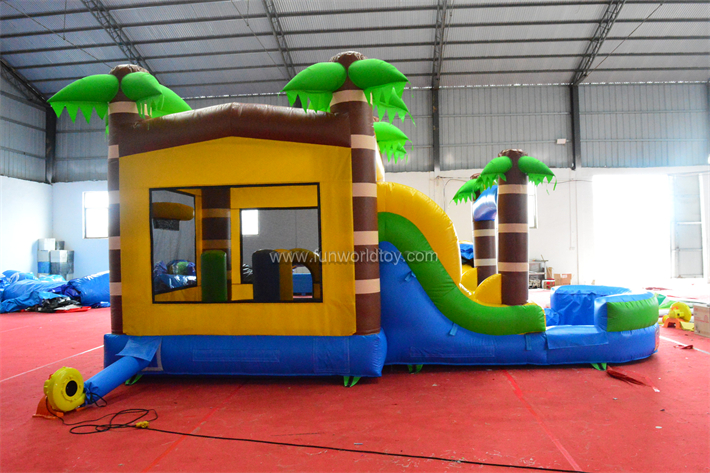 Palm Tree Bounce Castle Slide Combo FWZ405