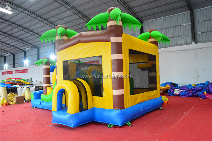 Palm Tree Bounce Castle Slide Combo FWZ405