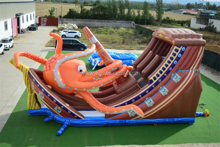 Octopus Pirate Ship Double Slide FWD279