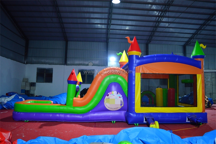 Red Yellow And Blue Inflatable Combo FWZ410