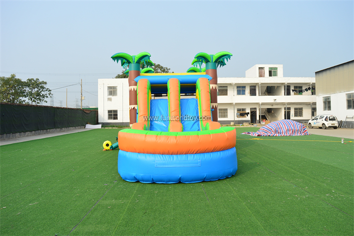 33ft Palmtree Bouncy Castle Slide FWZ416