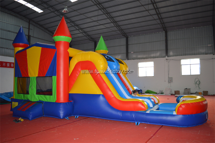 Inflatable Trampoline With Slide FWZ422