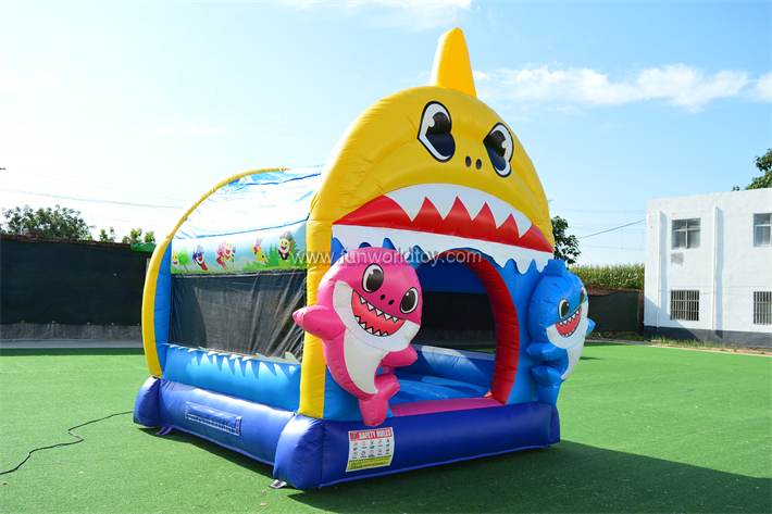 Cute Shark Bounce House FWC399