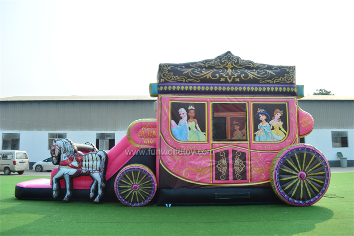 Princess Carriage Bouncer With Slide FWZ430