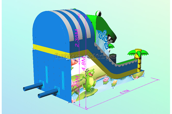 Inflatable Crocodile Slide FWND30