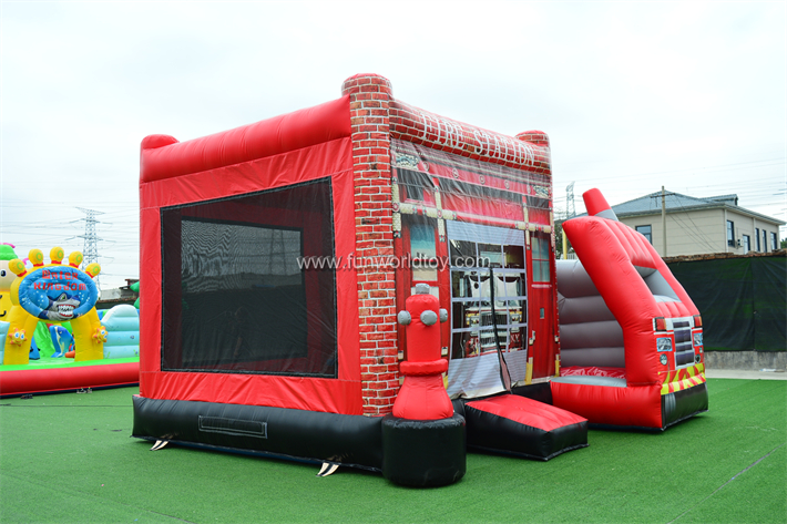 4 in 1 Game Fire Truck Jumper Slide FWZ433