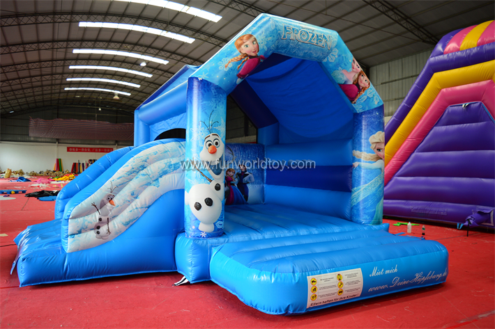 Frozen Olaf Bounce House With Slide FWC404
