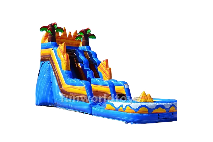 Marble tropical inflatable water slides FWS329