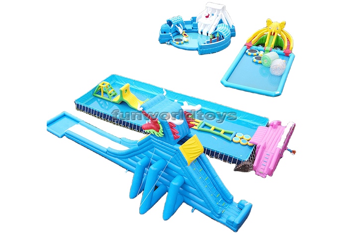 Bear Theme Inflatable Water Park FWF164