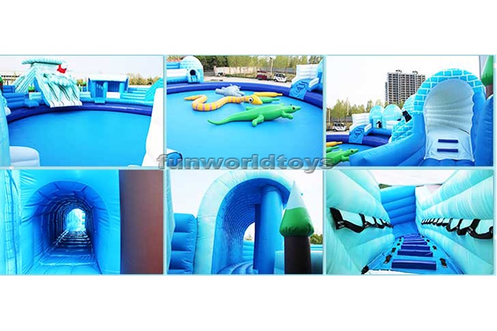 Bear Theme Inflatable Water Park FWF164
