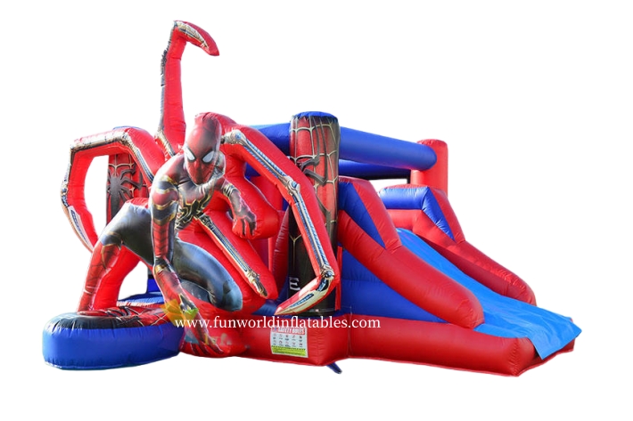 Bouncy Castle Inflatable Spider Bouncer With Slide FWC416
