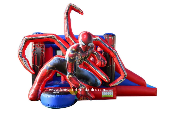 Bouncy Castle Inflatable Spider Bouncer With Slide FWC416