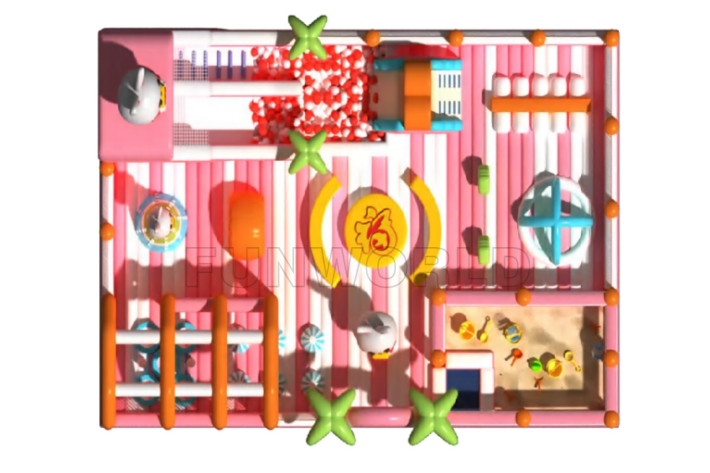 Commercial inflatable rabbit paradise playground FWND53
