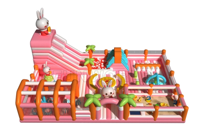 Commercial inflatable rabbit paradise playground FWND53