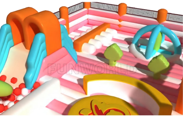 Commercial inflatable rabbit paradise playground FWND53