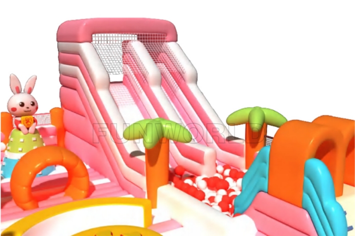 Commercial inflatable rabbit paradise playground FWND53