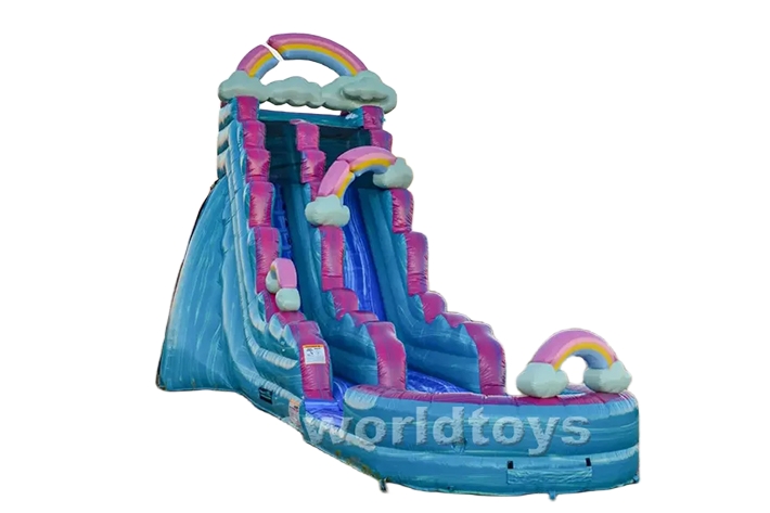 Inflatable rainbow water slides FWS327