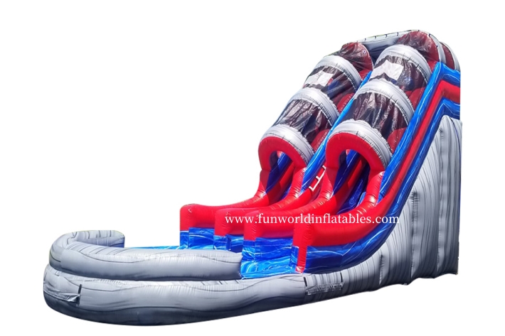 Double Lane Summer Large Jumping Inflatable Slide FWS428