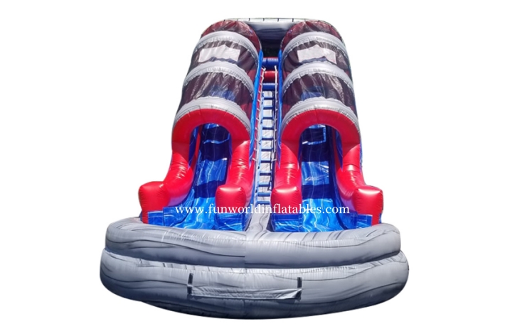 Double Lane Summer Large Jumping Inflatable Slide FWS428
