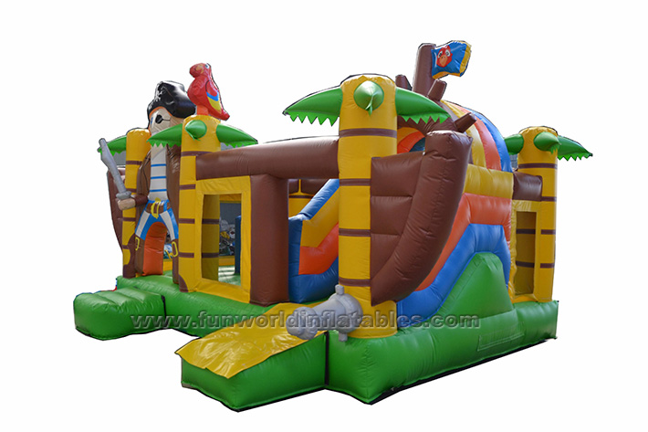 Inflatable Pirate Bounce House with slide FWZ377