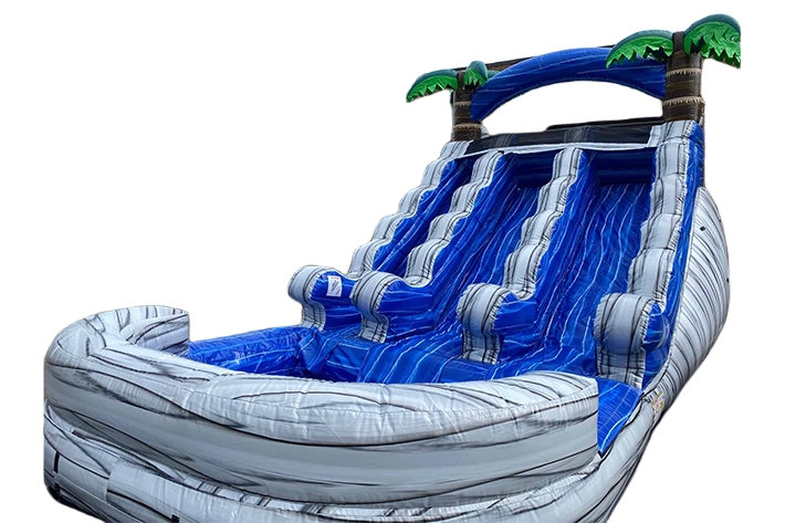 Great inflatable wave and tree water slide FWS392