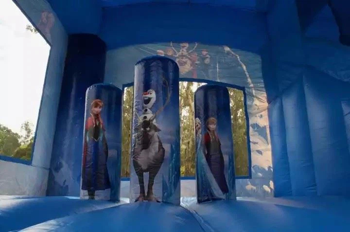Ice Princess Queen Tower Jumping Castle and Slide FWZ382