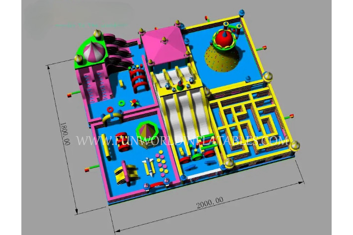 Inflatable Big Theme Maze Park FWF176