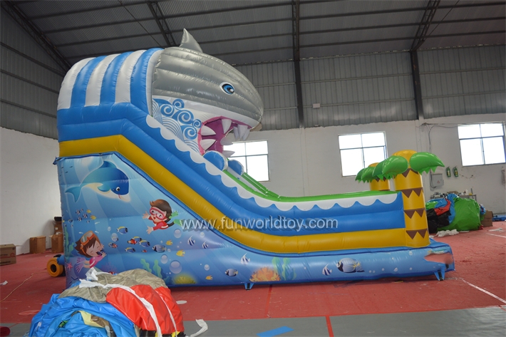 Inflatable Shark Dry Slide FWD288