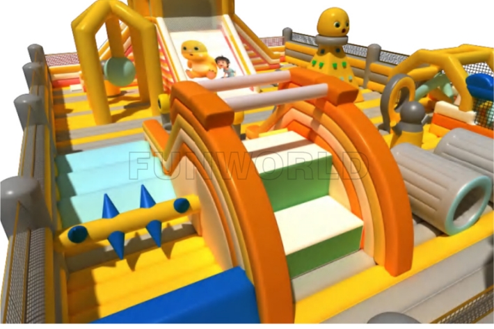 Kid Inflatable Alien Jumping Bounce House FWND45