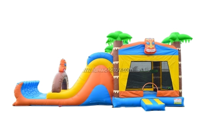 Palm Tree Bounce House With Slide FWZ411