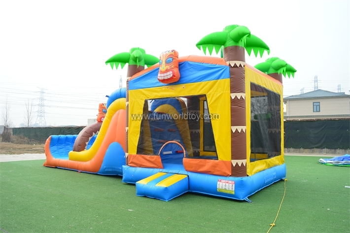 Palm Tree Bounce House With Slide FWZ411