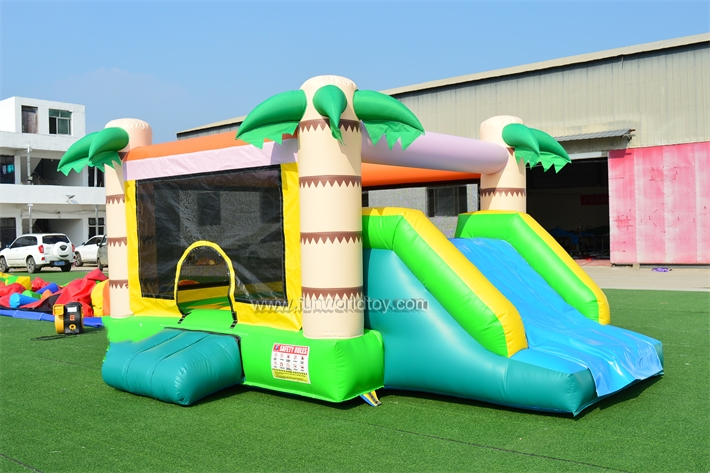 Palm Tree Bouncer With Slide FWZ429