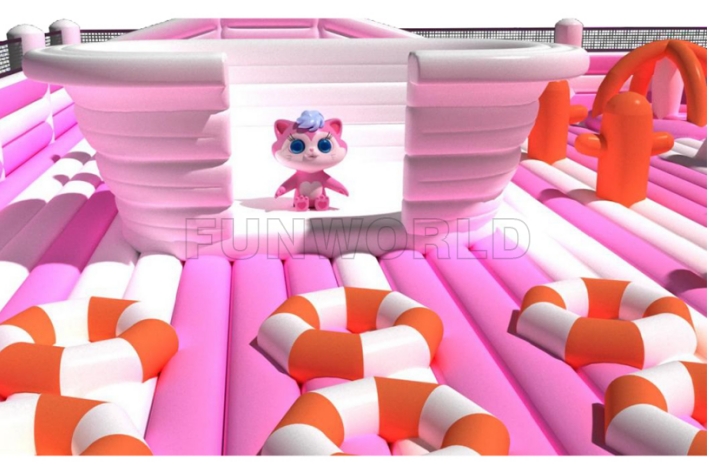 Pink Color Kids Amusement Soft Play FWND51