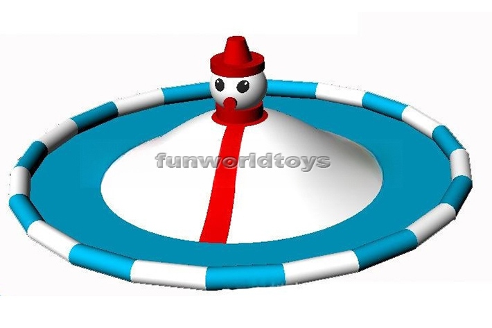Snowman bouncing clouds water park FWF166