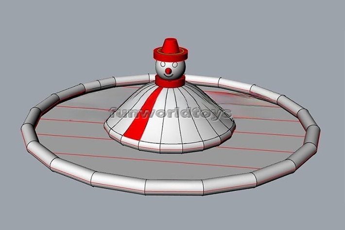 Snowman bouncing clouds water park FWF166