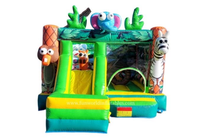 Safari Animal Theme Inflatable Castle FWC413