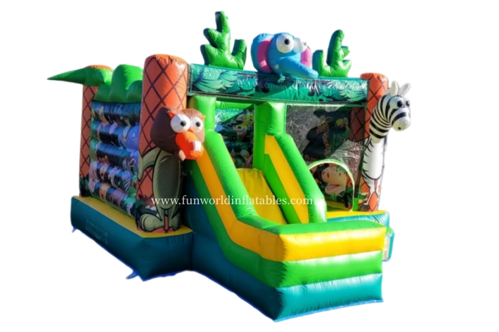 Safari Animal Theme Inflatable Castle FWC413