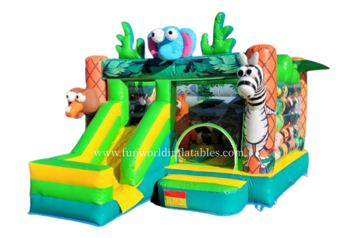 Safari Animal Theme Inflatable Castle FWC413