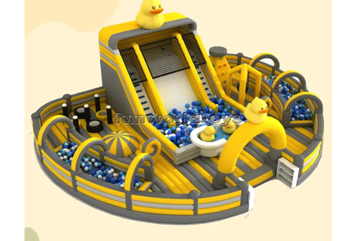 Yellow duck theme inflatable fun city FWF167