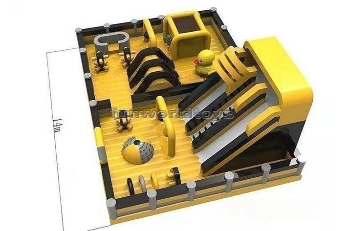 Yellow duck theme inflatable fun city FWF167