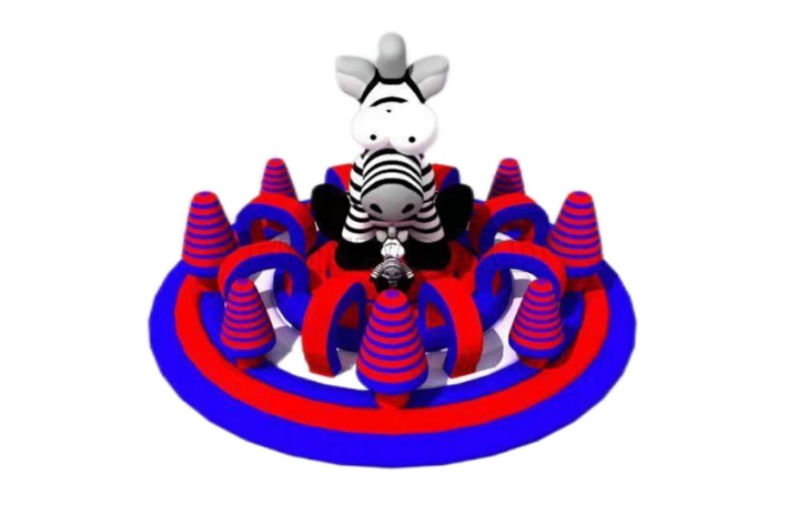 Zebra Panda Giraffe Bear Elephant Round Fun City FWND78